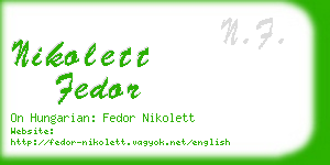 nikolett fedor business card